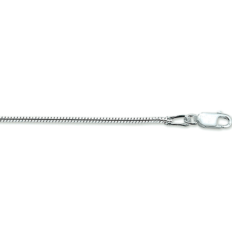 vDam Ketting Slang Rond 1,4 Mm Zilver Wit 1017068
