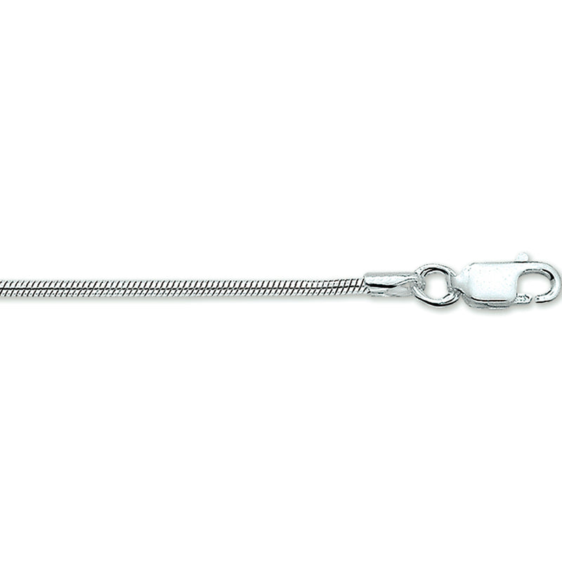 vDam Ketting Slang Rond 1,6 Mm Zilver Wit 1017048