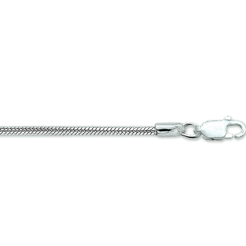 vDam Ketting Slang Rond 2,0 Mm Zilver Wit 1017051
