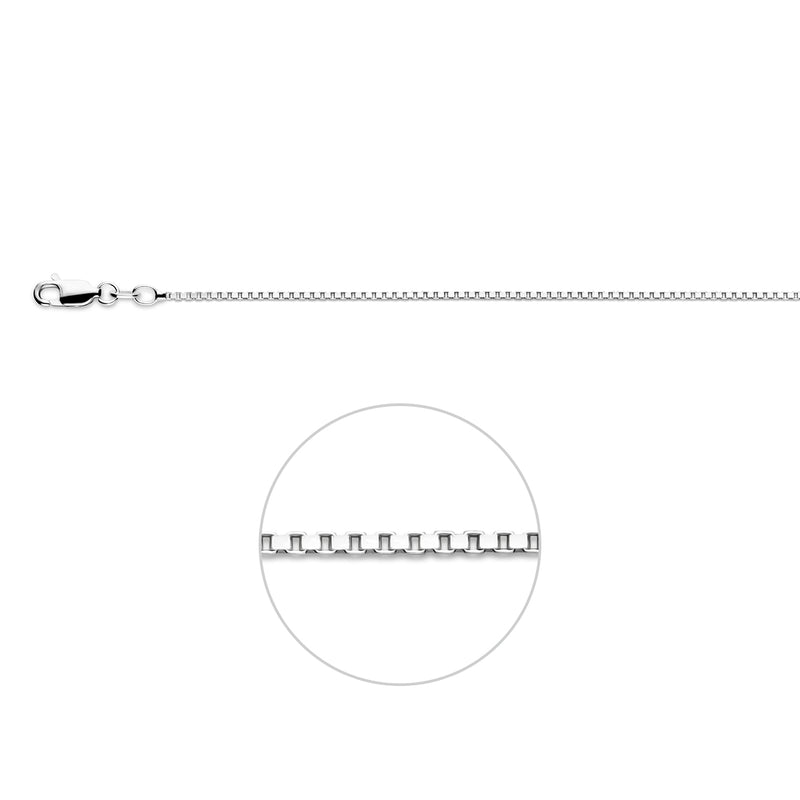 vDam Ketting Venetiaans 1,3 Mm Zilver Wit 1001743