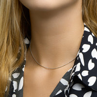 vDam Ketting Venetiaans 1,3 Mm Zilver Wit 1015646