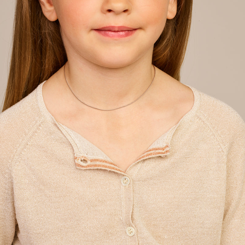 vDam Ketting Venetiaans Bol 0,8 Mm Zilver Wit 1018809