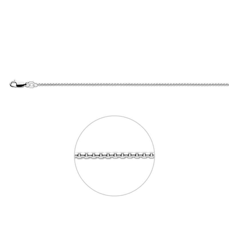 vDam Ketting Venetiaans Bol 1,5 Mm Zilver Wit 1018827