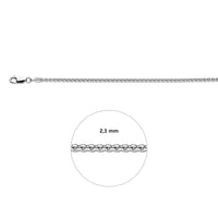 vDam Ketting Venetiaans Bol 2,0 Mm Zilver Wit 1018828