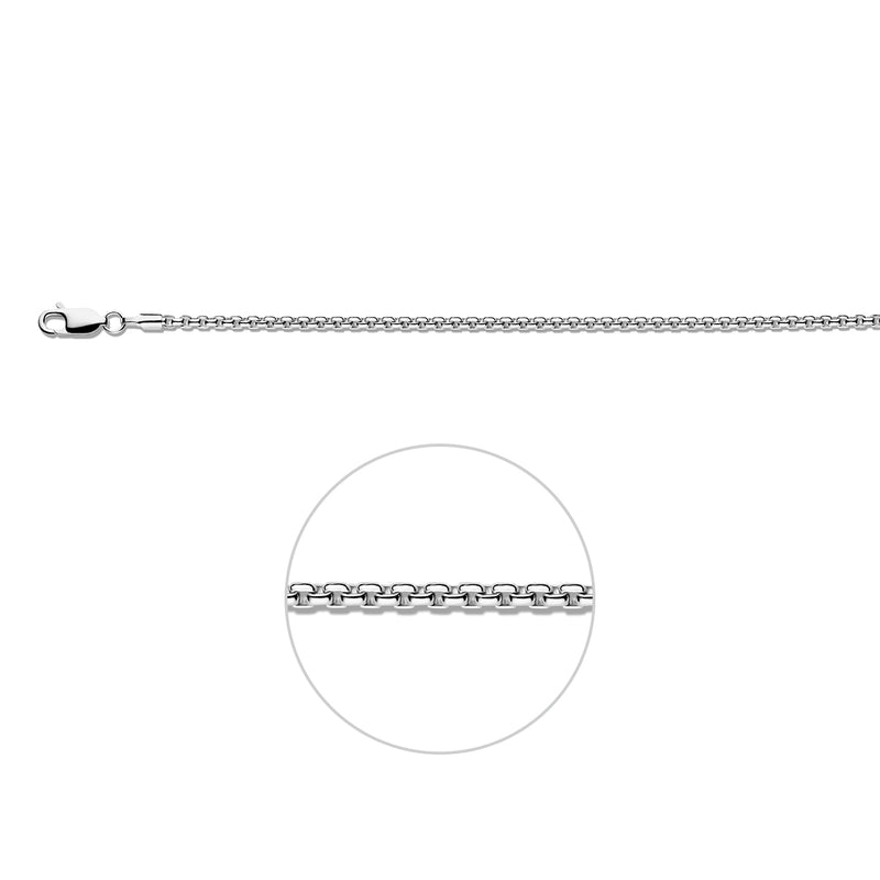 vDam Ketting Venetiaans Bol 2,0 Mm Zilver Wit 1018829