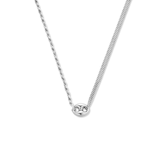 vDam Combi-collier 41 + 4 Cm Zilver Gerhodineerd 1335638