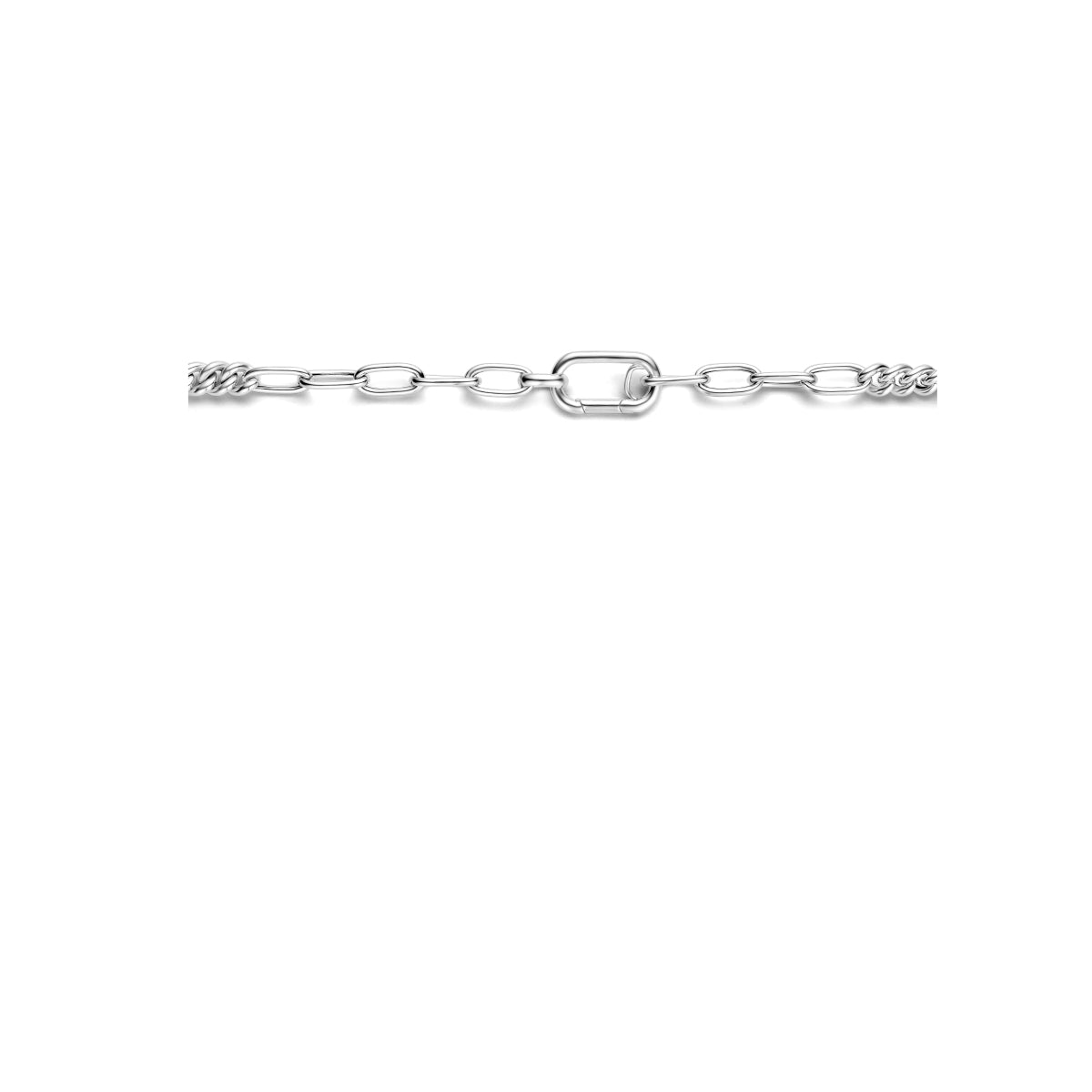 vDam Combi-collier Gourmette En Paperclip Ronde Buis 6,8 Mm 45cm Cm Zilver Gerhodineerd 1335894  45cm