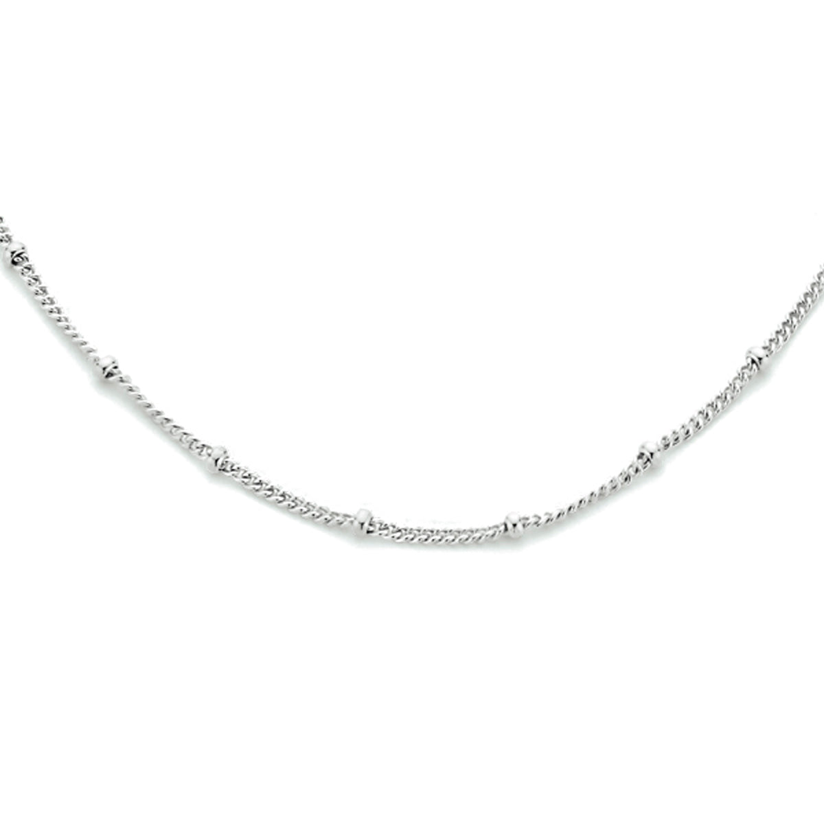 vDam Combi-collier Schakels 2,5 Mm 41 + 4 Cm Zilver Gerhodineerd 1334047