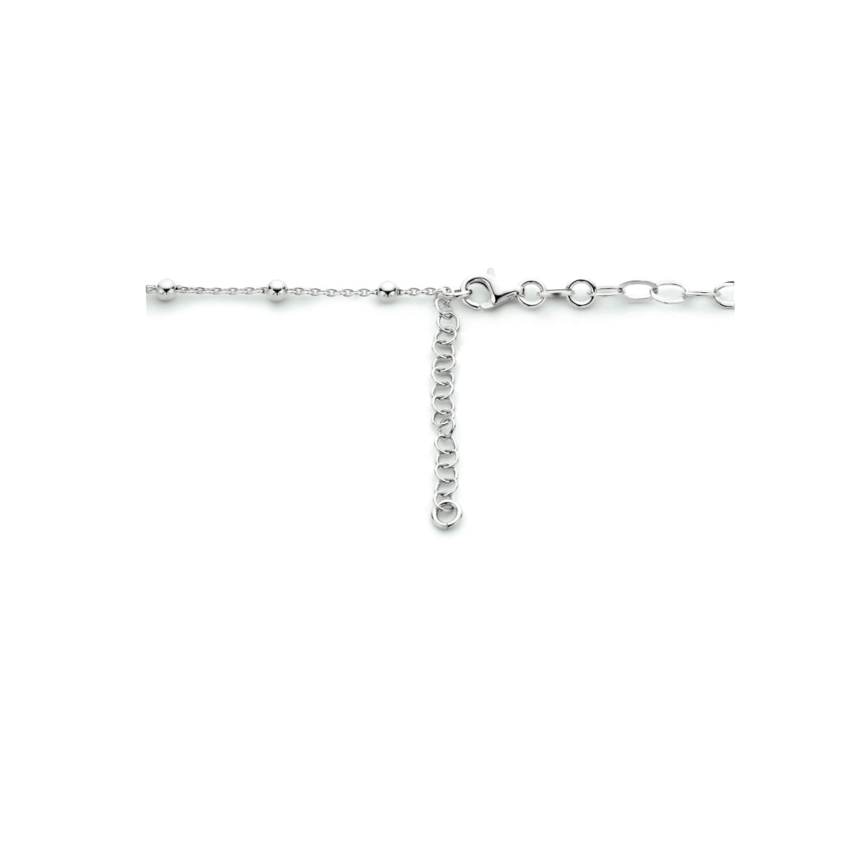 vDam Combi-collier Schakels 3,8 Mm 41cm + 4 Cm Zilver Gerhodineerd 1334048  41cm