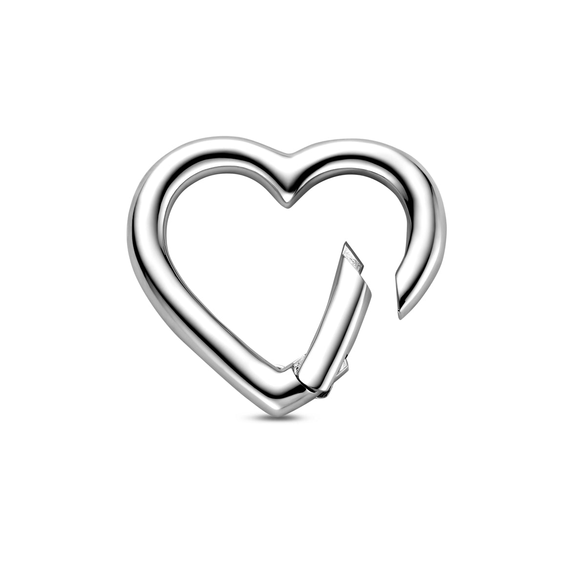 vDam Connector Hartje 13,5 Mm Zilver Gerhodineerd 1341172