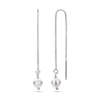 vDam Doortrekoorbellen Swarovski Parel Zilver Gerhodineerd 1338624