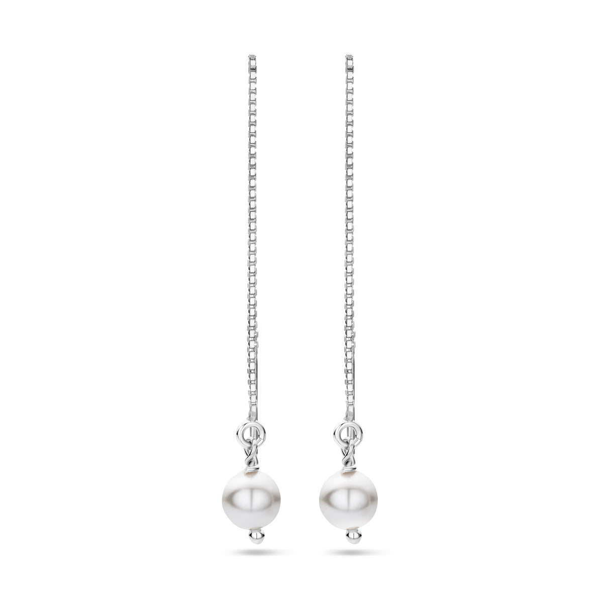 vDam Doortrekoorbellen Swarovski Parel Zilver Gerhodineerd 1338624