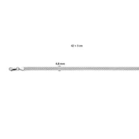 vDam Dubbel Gourmette 4,8 Mm Zilver Gerhodineerd 1337751  42cm