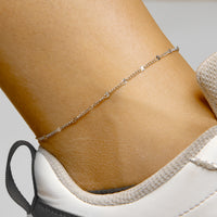 vDam Enkelbandje 2,5 Mm 24cm + 2 Cm Zilver Gerhodineerd 1332720  24cm