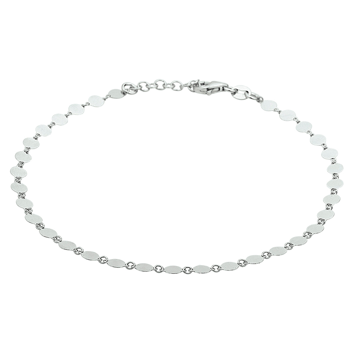 vDam Enkelbandje 4,0 Mm 24 + 2 Cm Zilver Gerhodineerd 1329178