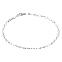 vDam Enkelbandje 4,0 Mm 24 + 2 Cm Zilver Gerhodineerd 1327942