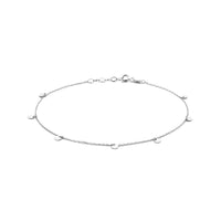 vDam Enkelbandje Rondjes 24 + 2 Cm Zilver Gerhodineerd 1338894