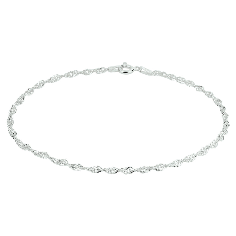 vDam Enkelbandje Singapore Zilver Gerhodineerd 1329180