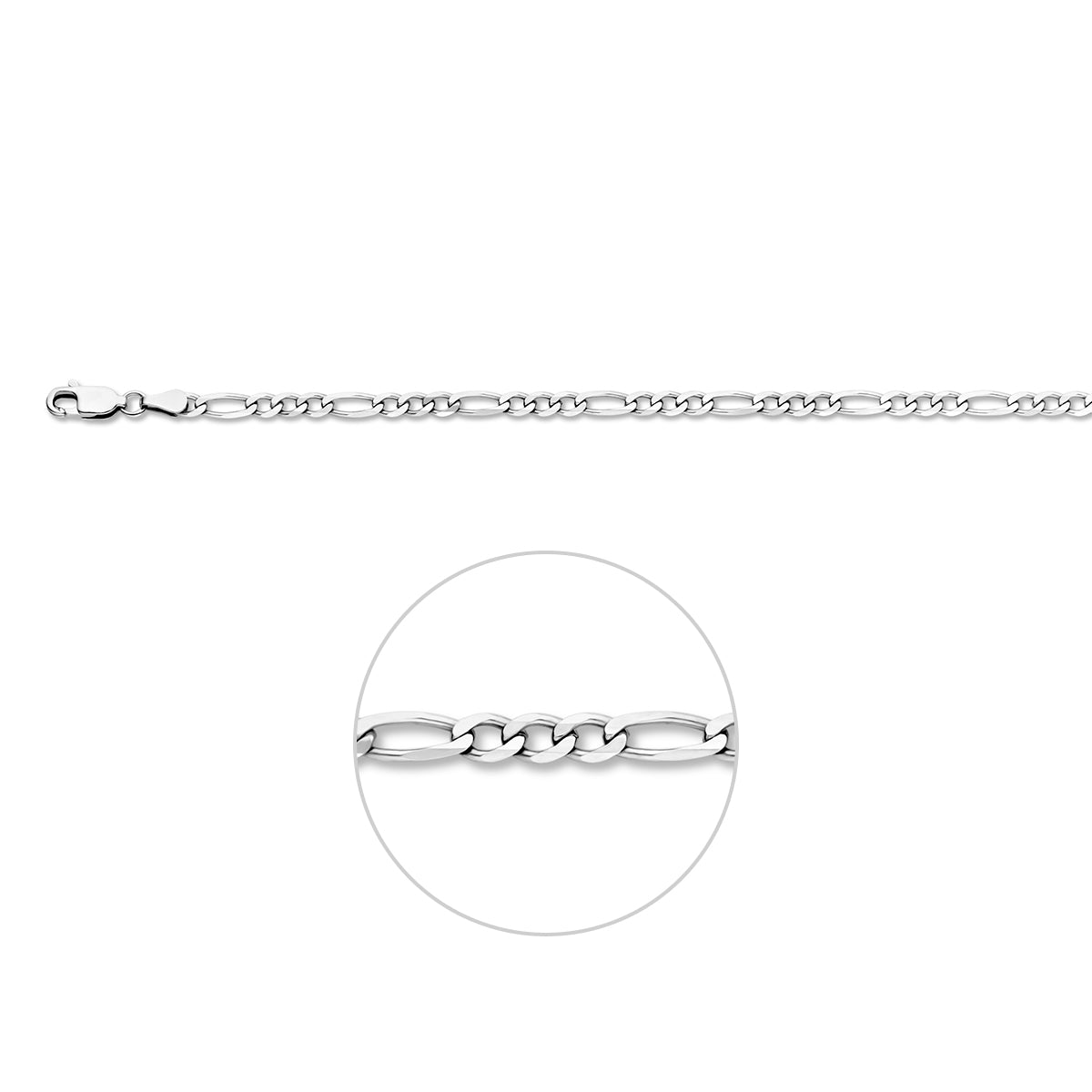 vDam Figaro 3,3 Mm Zilver Gerhodineerd 1333619