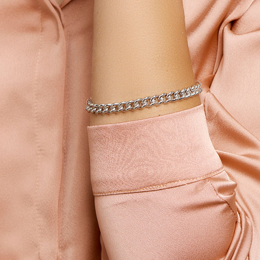 vDam Gourmette 7,1 Mm Zilver Gerhodineerd 1329184  19cm