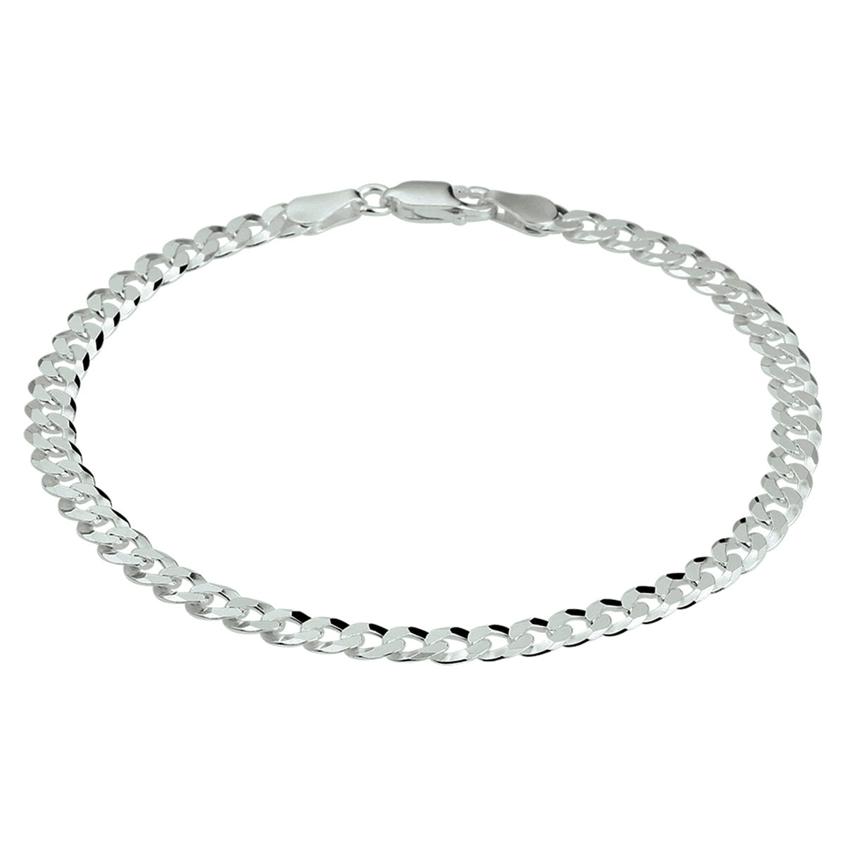 vDam Gourmette 8-zijdes Geslepen 4,3 Mm Zilver Gerhodineerd 1337471