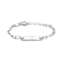 vDam Graveerarmband 11 + 2 Cm Plaat 5,0 Mm Zilver Gerhodineerd 1336691