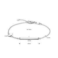 vDam Graveerarmband Cirkel En Plaat 3,5 Mm 14cm - 16 Cm Zilver Gerhodineerd 1338749  14cm