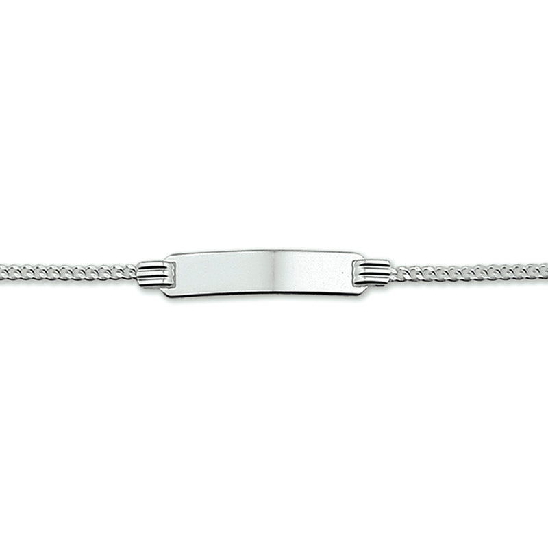 vDam Graveerarmband Gourmet Plaat 4,8 Mm 13 - 15 Cm Zilver Gerhodineerd 1327370