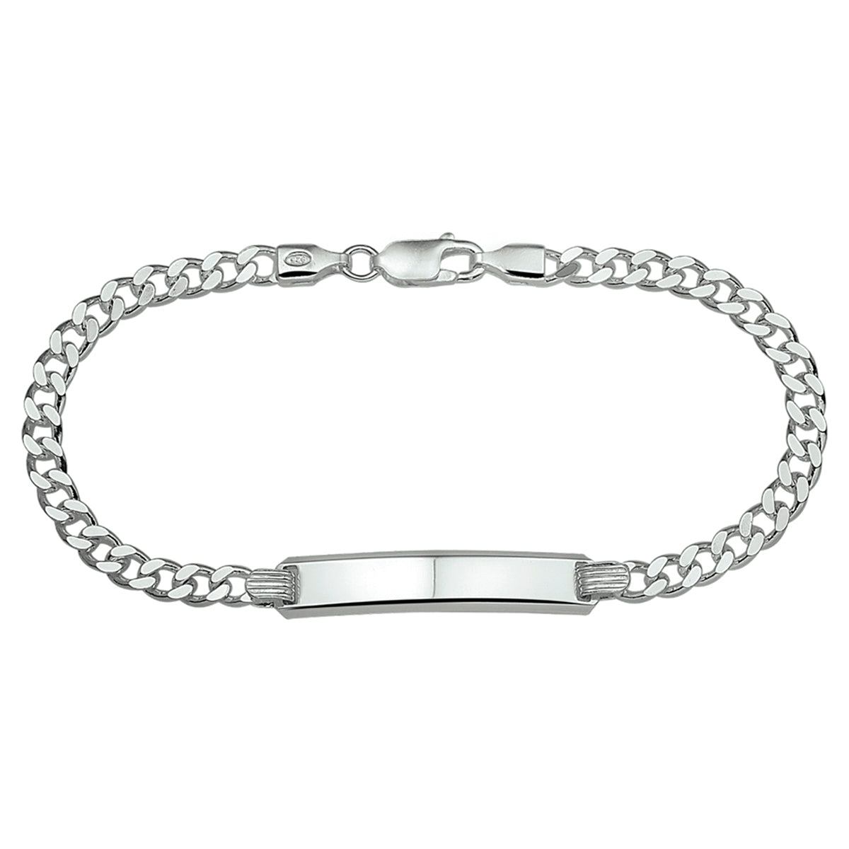 vDam Graveerarmband Gourmet Plaat 6 Mm 19 Cm Zilver Gerhodineerd 1329837