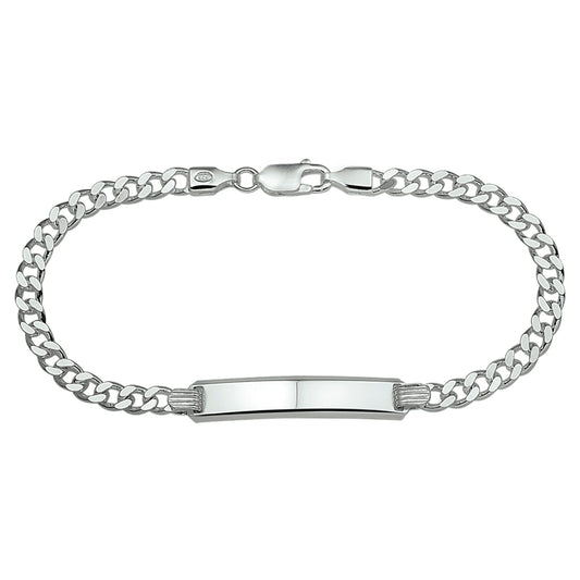 vDam Graveerarmband Gourmet Plaat 6 Mm 19 Cm Zilver Gerhodineerd 1329837
