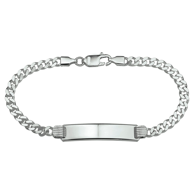 vDam Graveerarmband Gourmet Plaat 8 Mm 20 Cm Zilver Gerhodineerd 1329839