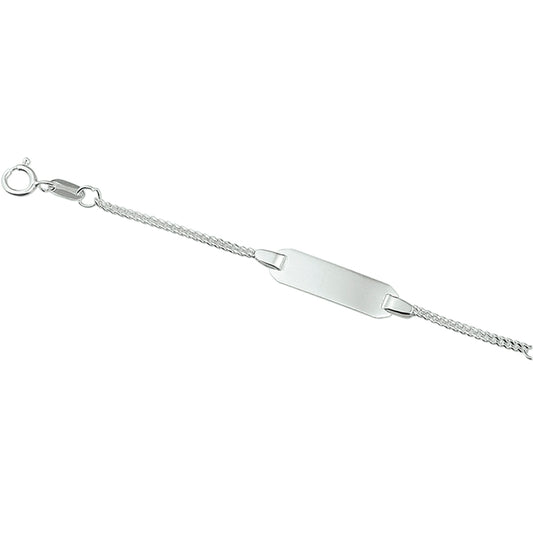 vDam Graveerarmband Gourmette Plaat 5,0 Mm Zilver Gerhodineerd 1329659  11cm