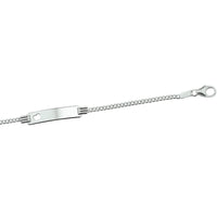 vDam Graveerarmband Hart Gourmette Plaat 4,8 Mm Zilver Gerhodineerd 1329657  11cm