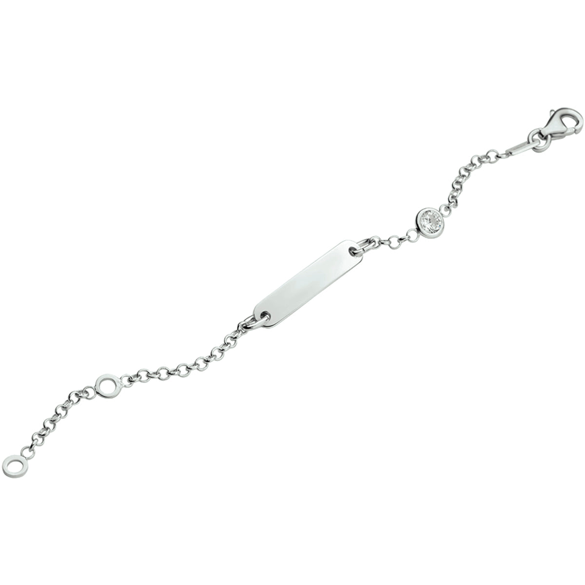 vDam Graveerarmband Jasseron Plaat 4,0 Mm Zilver Gerhodineerd 1329cm561  9cm