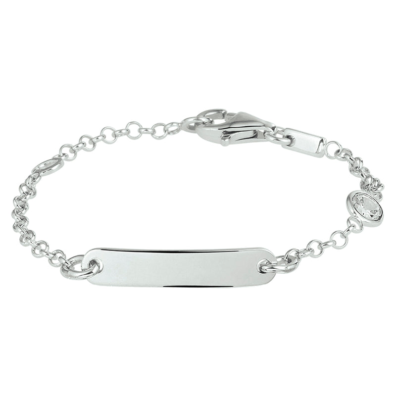 vDam Graveerarmband Jasseron Plaat 4,0 Mm Zilver Gerhodineerd 1329561