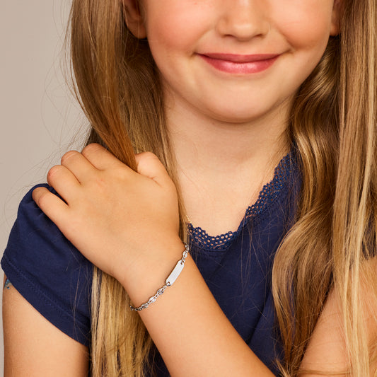 vDam Graveerarmband Plaat 5,0 Mm 11cm + 2 Cm Zilver Gerhodineerd 1335181  11cm