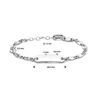 vDam Graveerarmband Plaat 5,0 Mm 11cm + 2 Cm Zilver Gerhodineerd 1335181  11cm