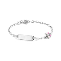 vDam Graveerarmband Vlinder Plaat 5,0 Mm 11 + 2 Cm Zilver Gerhodineerd 1336379