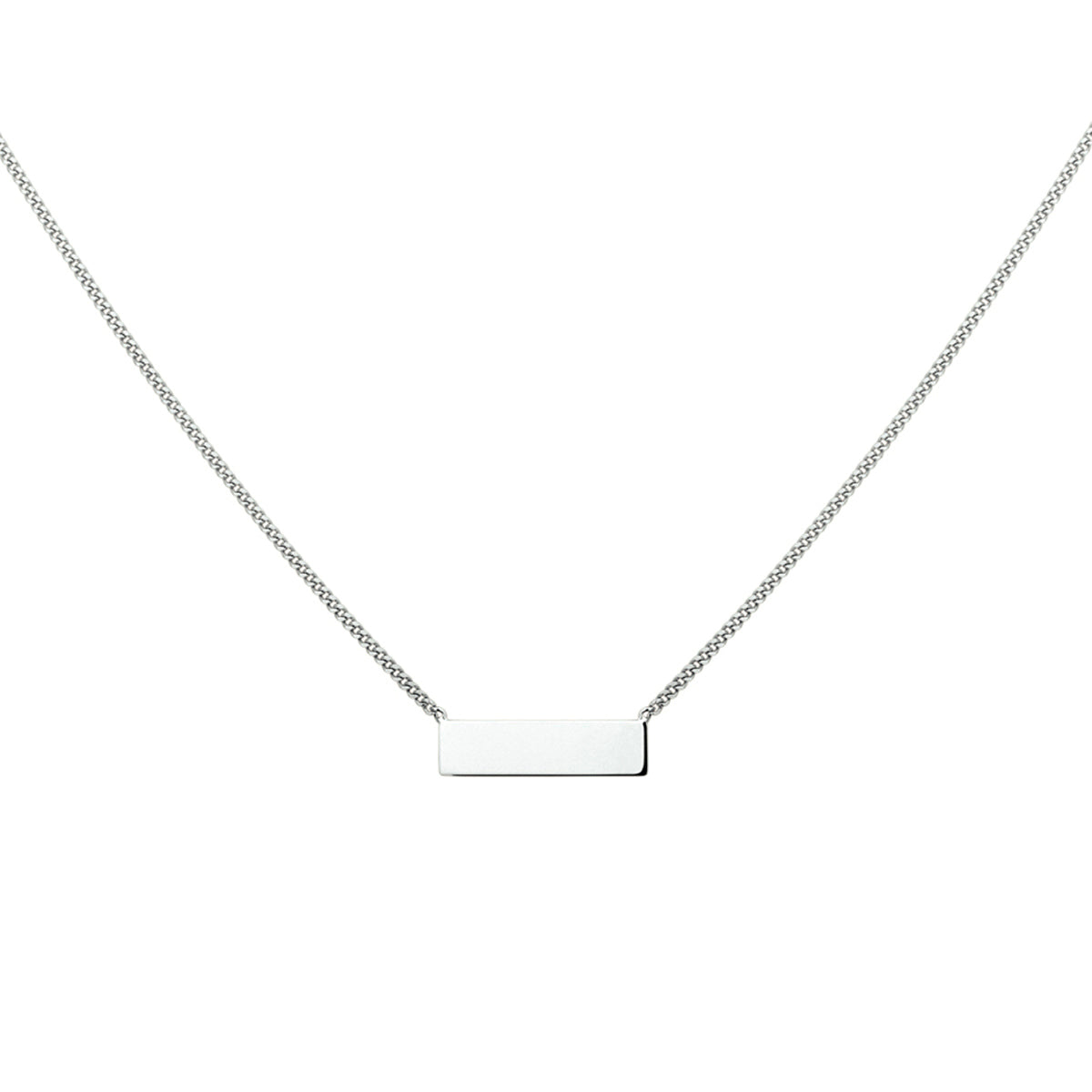 vDam Graveercollier Plaat 4,0 Mm 40 - 42 - 44 Cm Zilver Gerhodineerd 1327735