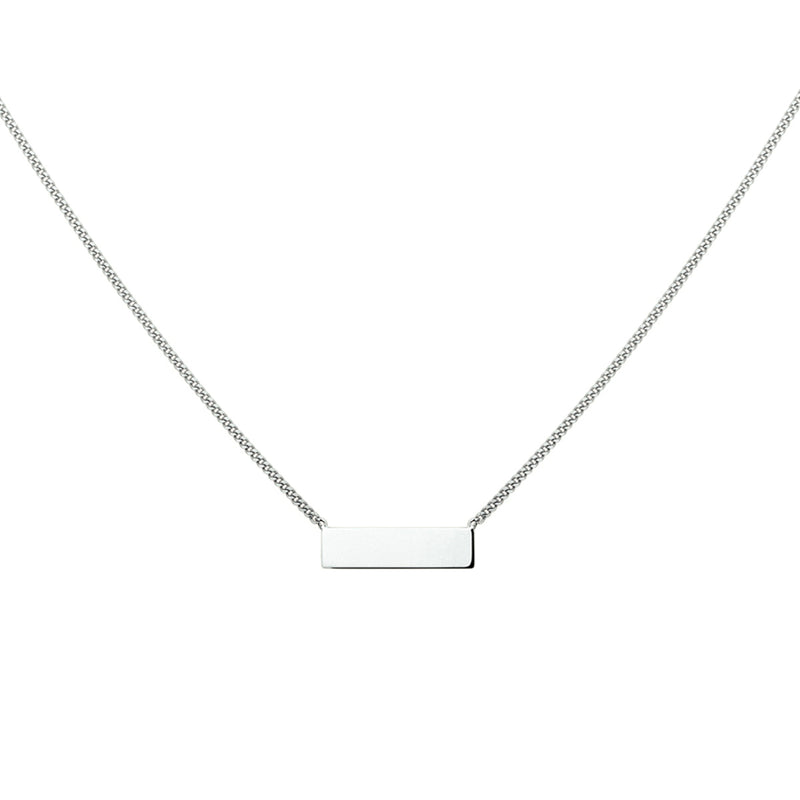 vDam Graveercollier Plaat 4,0 Mm 40 - 42 - 44 Cm Zilver Gerhodineerd 1327735