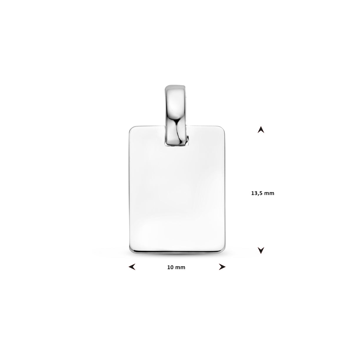 vDam Graveerhanger 13,5 Mm Zilver Gerhodineerd 1340456