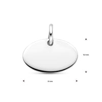 vDam Graveerhanger 9,5 Mm Zilver Gerhodineerd 1340753