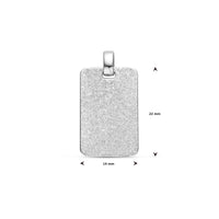 vDam Graveerhanger Glitter Gediamanteerd 22 Mm Zilver Gerhodineerd 1340352