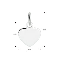vDam Graveerhanger Hart Zilver Gerhodineerd 1333348