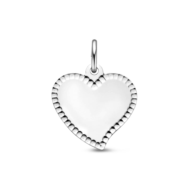 vDam Graveerhanger Hartje 21 Mm Zilver Gerhodineerd 1341732