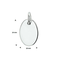vDam Graveerhanger Ovaal Zilver Gerhodineerd 1326328