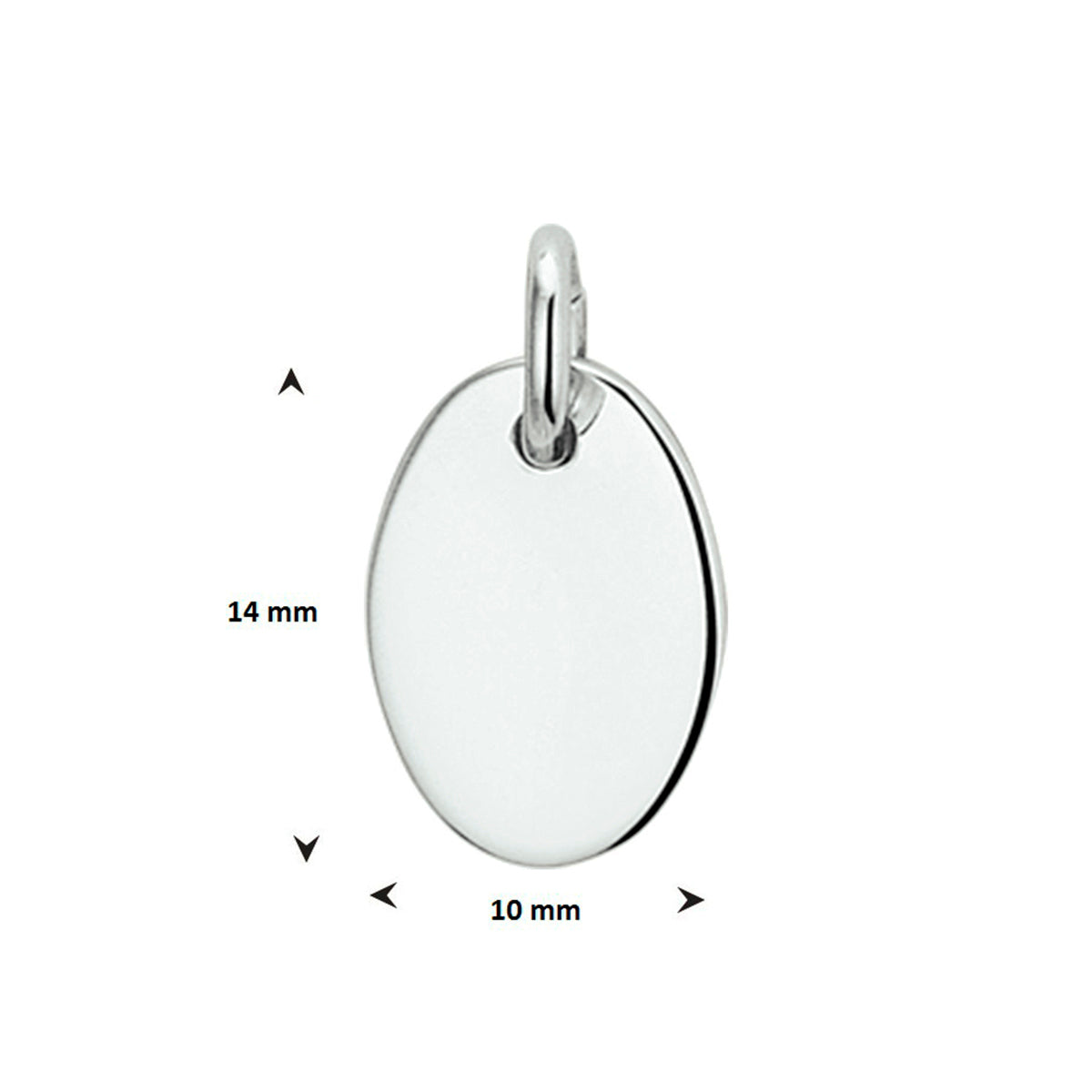 vDam Graveerhanger Ovaal Zilver Gerhodineerd 1326328