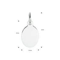 vDam Graveerhanger Ovaal Zilver Gerhodineerd 1333357