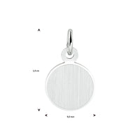 vDam Graveerhanger Rond Gediamanteerd Zilver Gerhodineerd 1333352