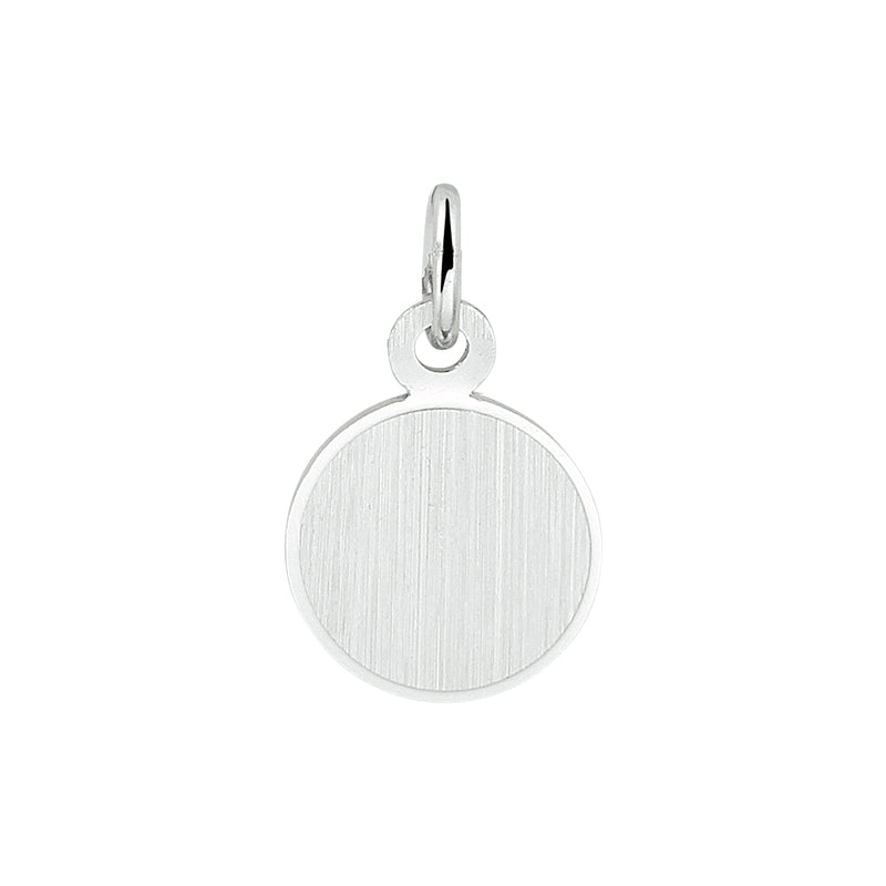 vDam Graveerhanger Rond Gediamanteerd Zilver Gerhodineerd 1333352